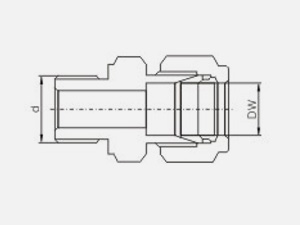 S16-S1.0 Double tube fitting